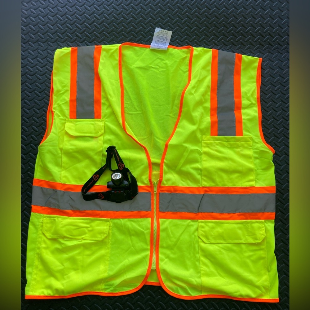 Safety Vest)be seen with Vest Sz 2X-3X•Perfect for E-🚲riders &🛵riders
